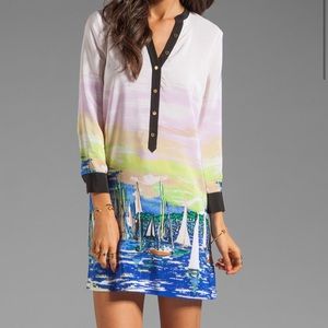 Juicy Couture marina print silk tunic dress